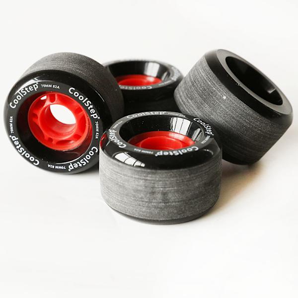 4 stk. Skateboardhjul med 70mm Diameter Skateboard Sort