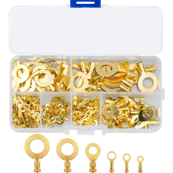 Elektriske Ring Messing Crimp Kabelforbindelser Tråd, Kobber Ring Cab