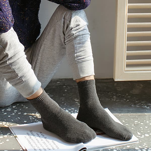 5 Par Varme Vintersokker til Mænd - Plus Fleece Tyk Uld