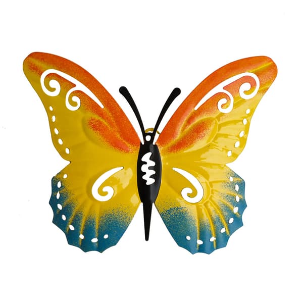 Suuret Metallinen Perhonen Puutarhakoristeet Ulkoseinätaidetta