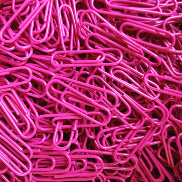 200 Farvede Papirclips - Plastik, 28mm (Tilfældig Farve)