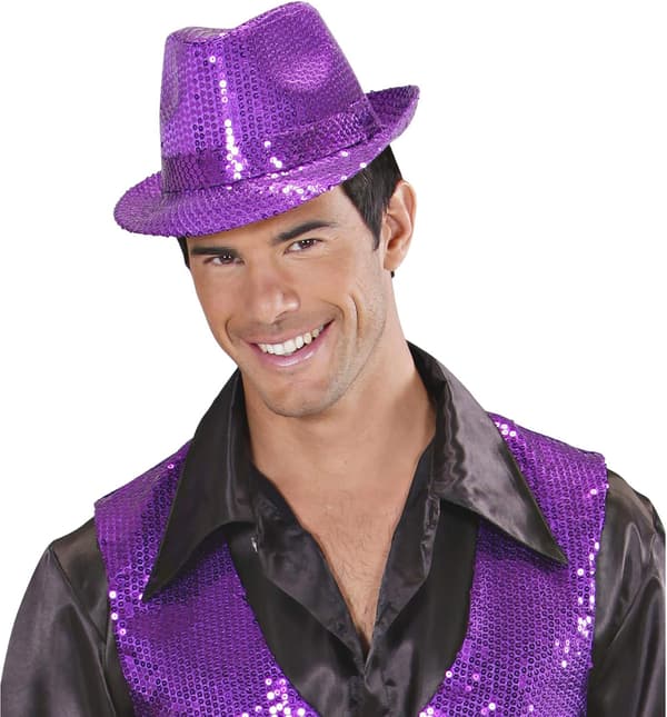 Filthat med glitter, guld, til temafester eller karneval, Par