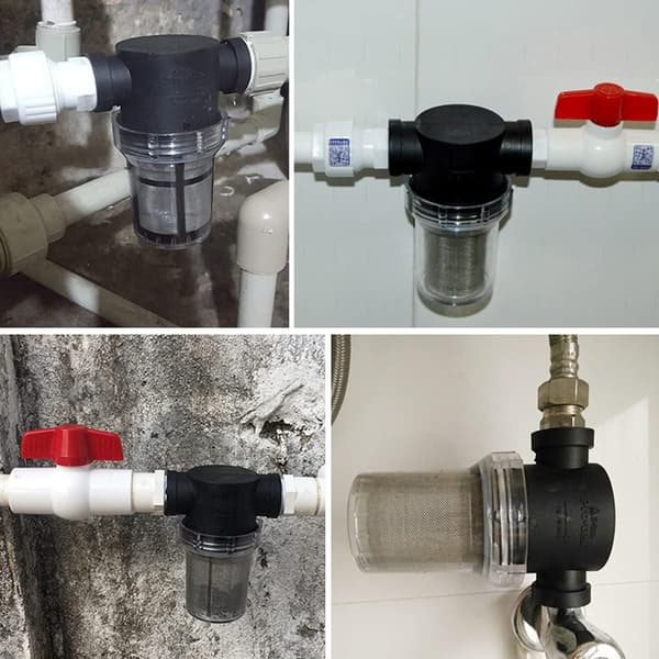 1/2\" Inline Vannpumpe Sil med 100 Mesh Rustfritt Stål