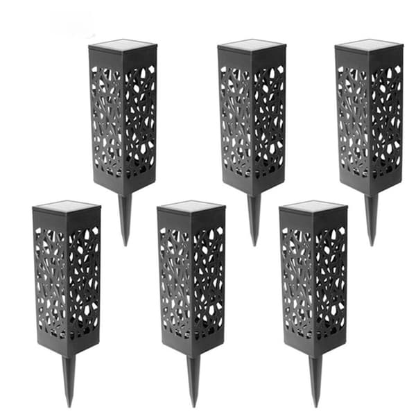 6 stk. utendørs plenlampe hul lampe vanntett belysning