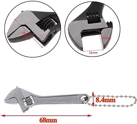Mini Justerbar Nøgle Lille Kæbe Reparationsnøgle Sort 68mm