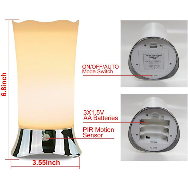 1 Stycke Människokroppsavkännande Skrivbordslampa/Inomhusrörelsesensor LED Nat