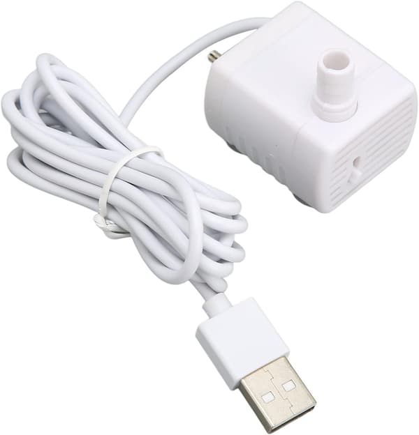 Vattenfontänpump för husdjur, tyst för att undvika torrbränning, USB-driven