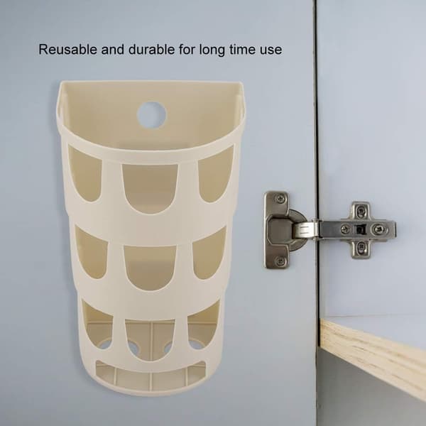 Plastikposeholder, vægmonteret poseuddeler til plastikposer