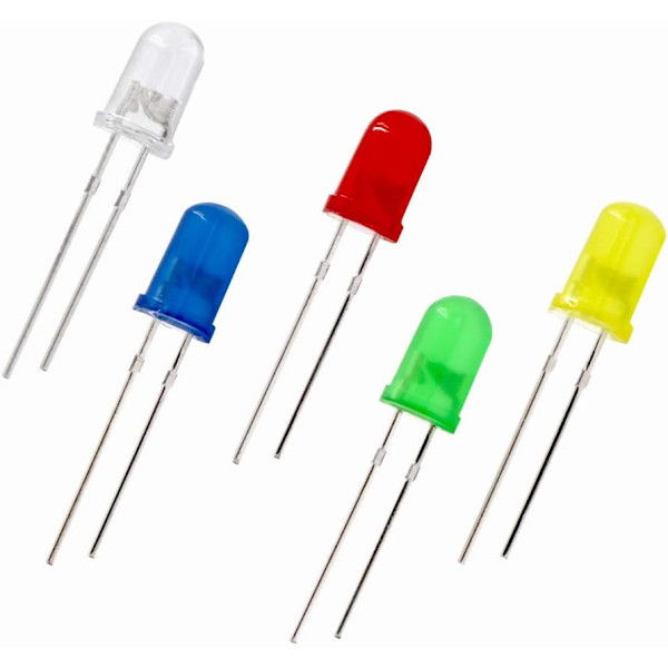 500 st 5mm LED-lampor, sortiment