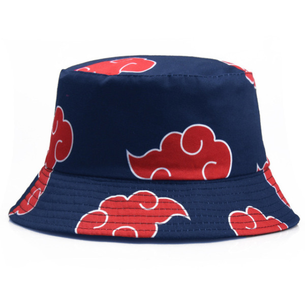 Anime Naruto Akatsuki Rød Sky Bucket Hat Unisex Menn Kvinner Fishe