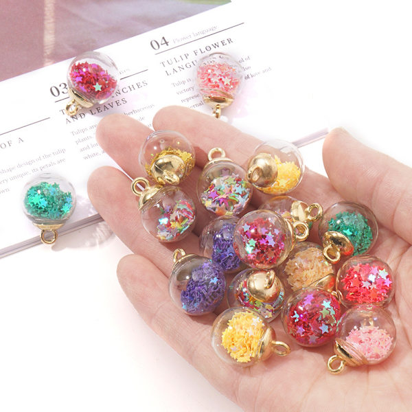 10 st DIY Julgranskulor Julpynt Stjärna Sekvin Heminredning DXGHC