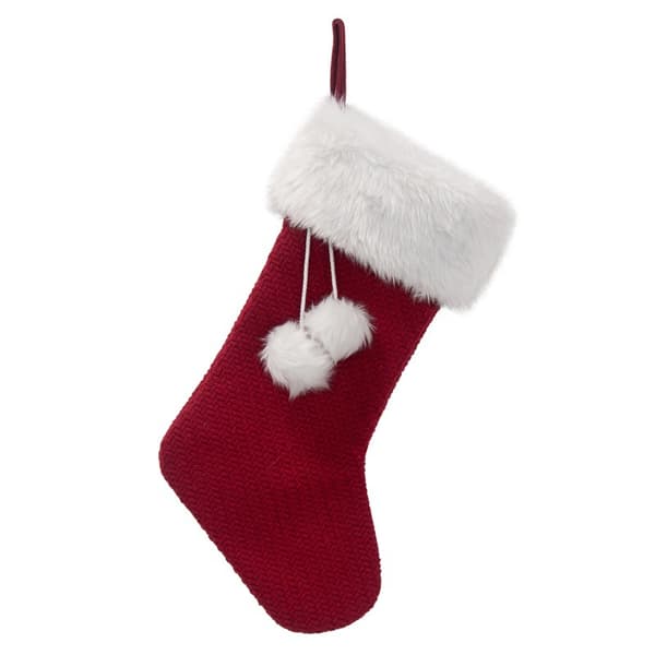 Röda julklappsstrumpor med boll, julklappsstrumpor, julklappar