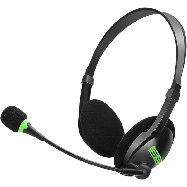 PC Headset med Mic, Stereo Støjreducerende USB Headset Computer