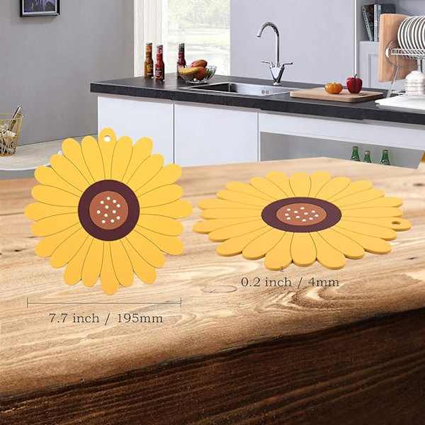 Silikon Trivet-serie, sæt af 4 Multifunktionelle Skridsikre Flexib DXGHC