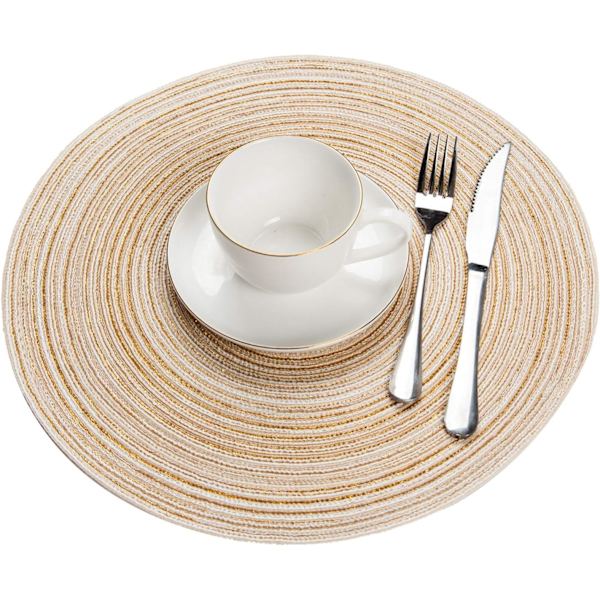 35x35cm Pöytäliinat, 6 kpl Pesu- ja Lämpökestävä Punottu PP-Pöytäliina