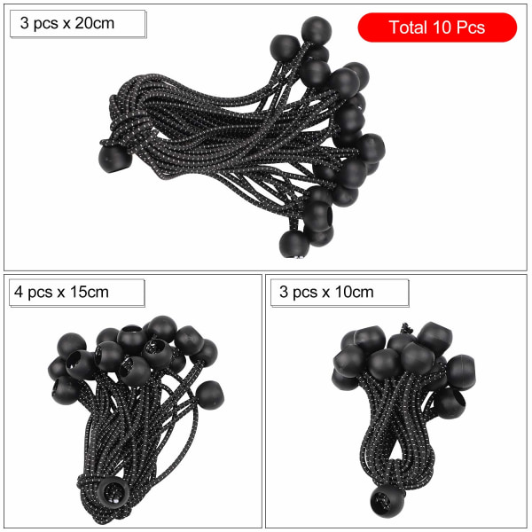 10 kpl Kumilenkkiä pallolla, 3 kpl x 10 cm + 4 kpl x 15 cm DXGHC