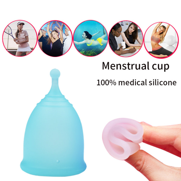 Silikon Menstruationskopp Kvinnors Menstruationsvård Aunt Cup Circulat