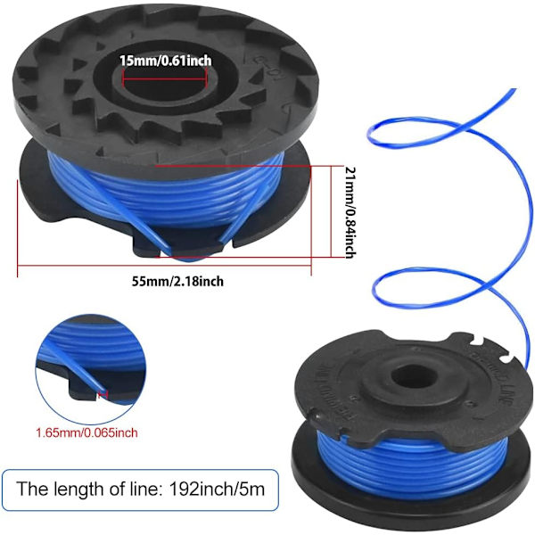 4 stk. Universal Brush Cutter Line Spole Nylon Trimmer Erstatning