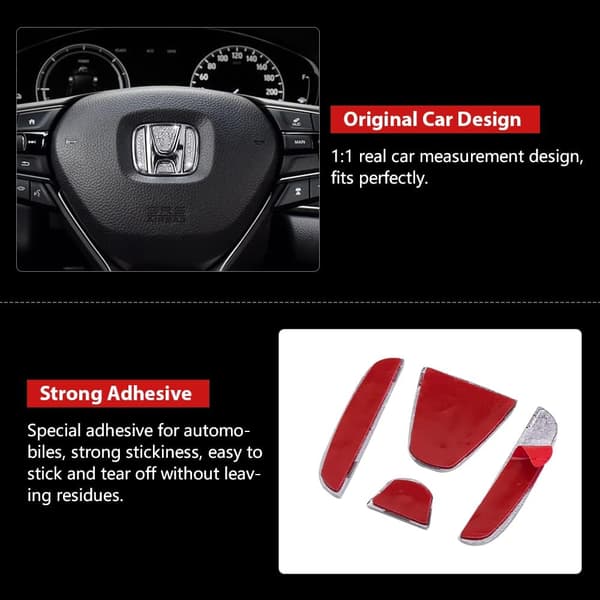 Civic Tilbehør for Honda 2016-2021 Bling Rattsymbol
