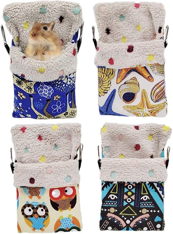 4-pack hamster sovsäck Hängmatta Hängmatta Small Pet Hanging Plus