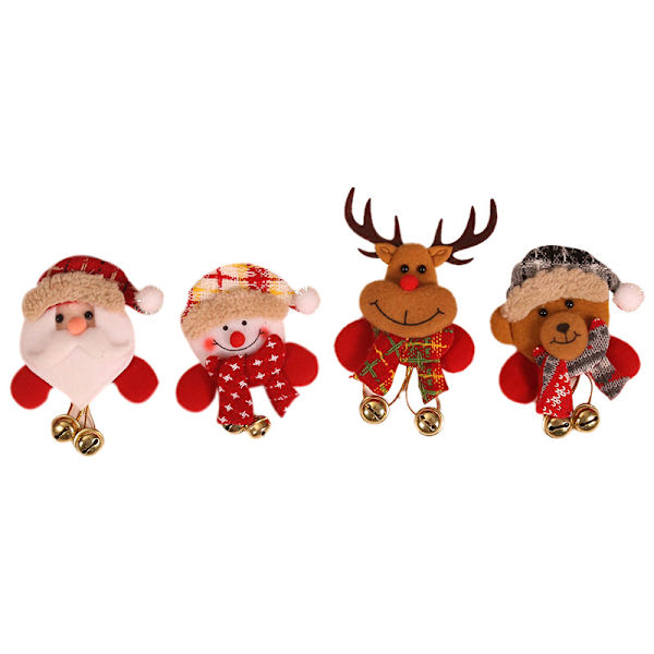 4 Julepynt Luminous Bells Henger Smykker Broches Dårlig