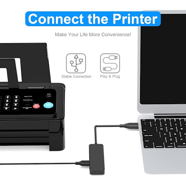 USB 3.0 Hub Multi USB 4 Porter Data Hub SuperSpeed ​​5Gbp/s, Kompatibel