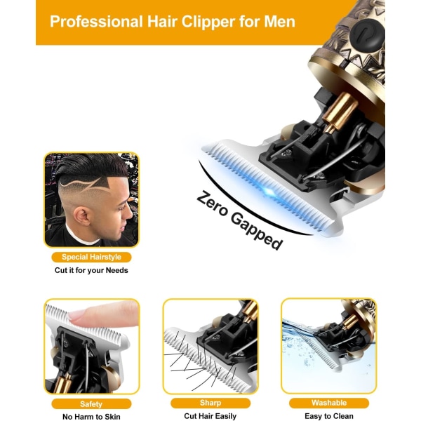 Hårklippare för män, Skäggtrimmer för män, elektriska hårklippare