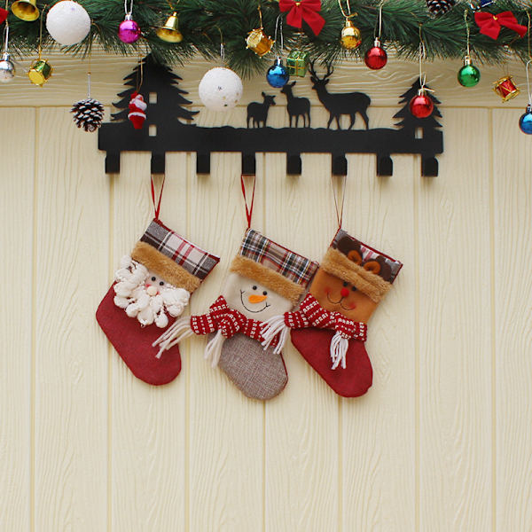 3-pack Julpynt Hängande Små Julklappspåsar