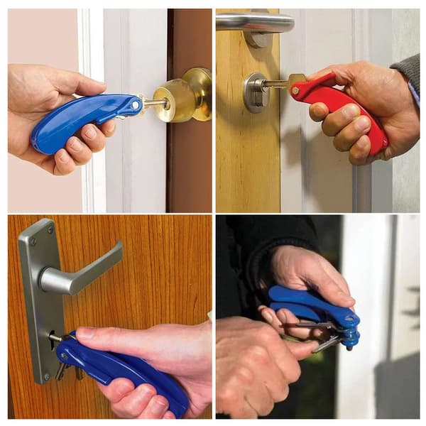 1PCS Key Turner, Foldable Secure Key Holding & Turning Device, Folding Key Holder Locks Keys in Place for Easy Turning a
