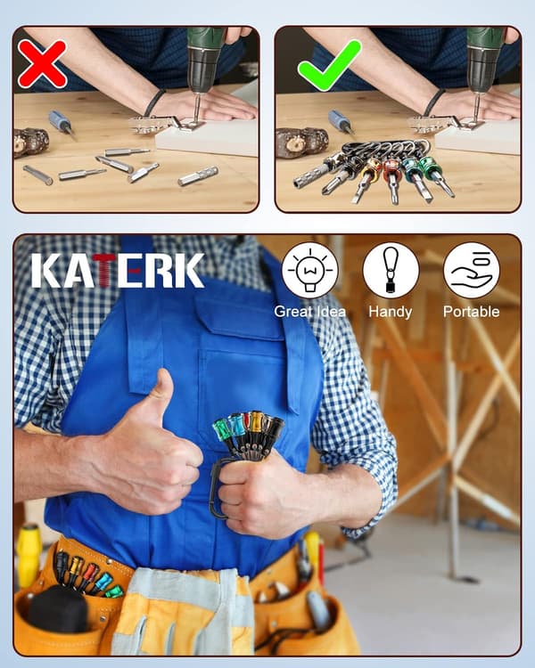 Bitsskaft Adapter, 6 stycken 1/4 tum Hexskaft Skruvmejselbit Hållare