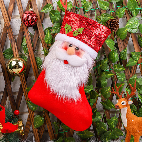 3 st julstrumpor Godis Julstrumpor Ansiktslösa Gamla Män G