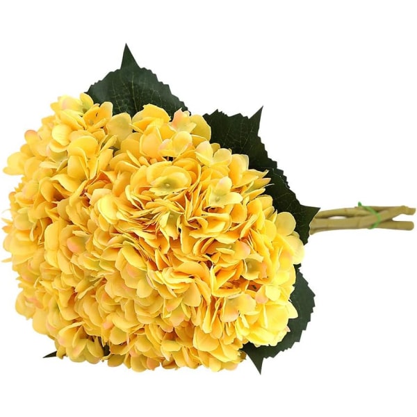 Kunstig Hortensia Blomst, 5 stk Enkelt Lang Silke Stilk 6,3 tommer