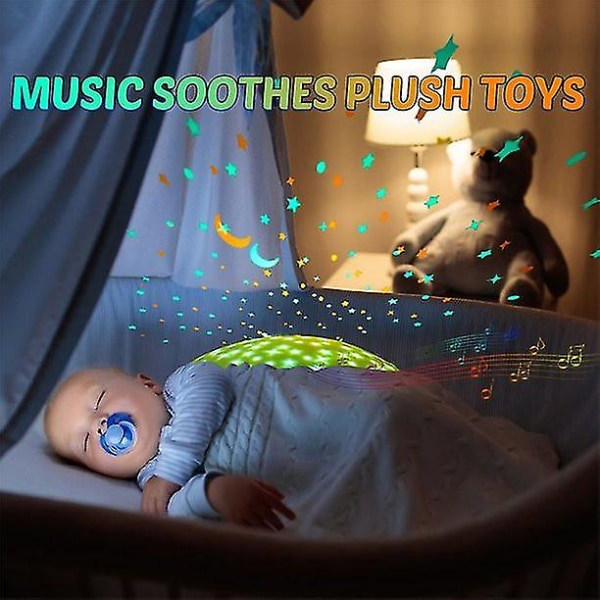 Siiliäänikone ja pimeässä hohtava projektor, lullaby a