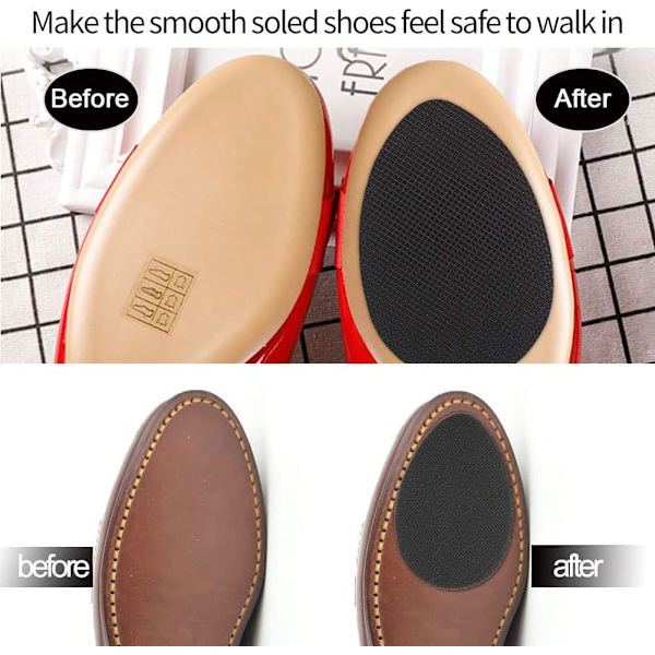 Antislip sko-puter, antislip sko-puter, selvklebende såler