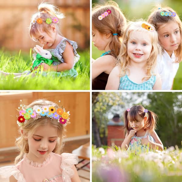 Blomsterhoder, 6 stk Mini Kunstige Blomster, Kunstig Blomsterhode