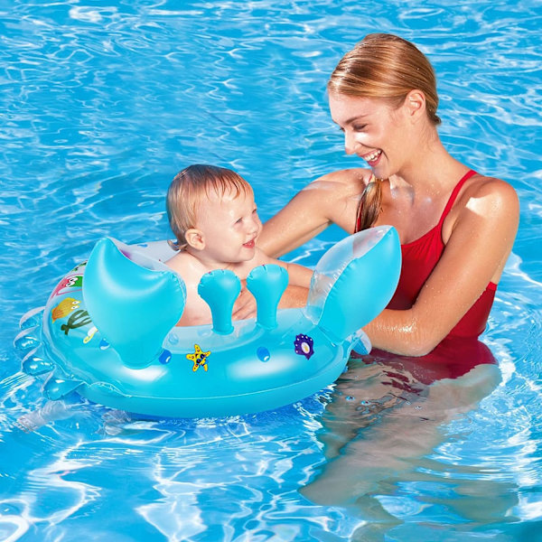 Baby Pool Sæde med Lappekit Børne Bade Ring Flydende Bade Ring