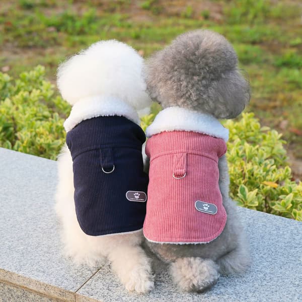 2 st Hundkläder Höst och Vinter Mode Corduroy Bomulls Väst