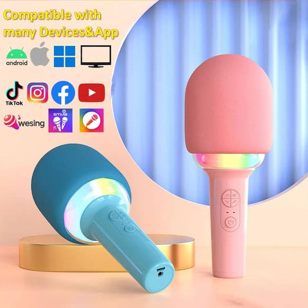 Karaokehögtalare Bluetooth med mikrofon, Karaoke-maskin för barn