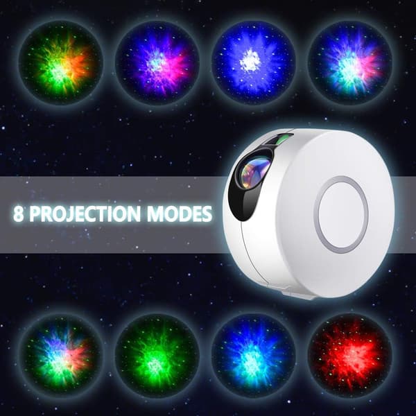 Stjernehimmel-projektor, Projektor med LED-nebula-sky, Stjernehimmel