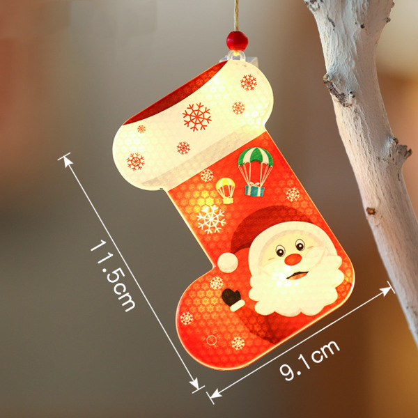 LED Christmas Lamp Christmas socks Window Decoration Night Light