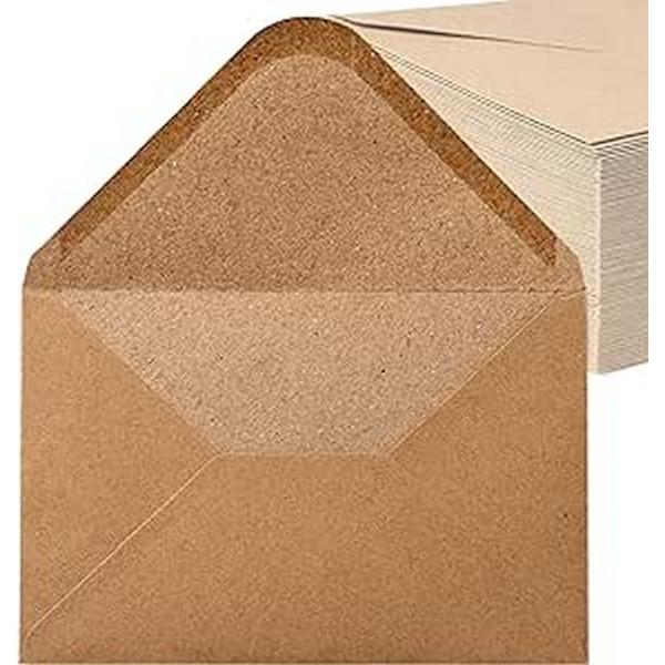 Konvolutter (100 stk) gammel kraftpapir/uten vindu - 162 x DXGHC
