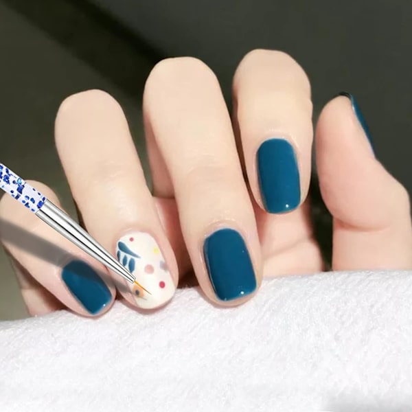 3 stycken blå nageldetaljborstar Nagelkonstborstar, Professionella