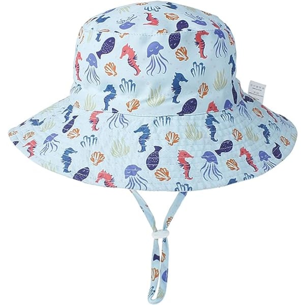 Unisex Solhatt for Baby og Barn - Fiskerhatt - Bred Bremm