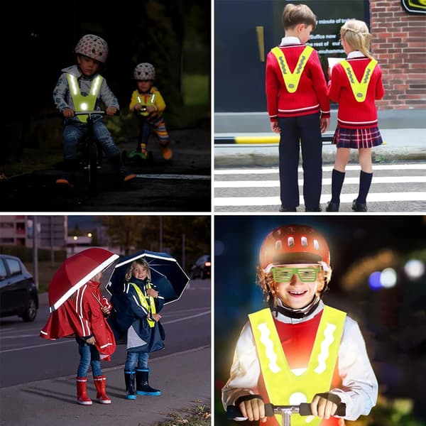 2 stk. Høj Synlighed Refleks Sikkerhedsvest Refleks Løbe DXGHC