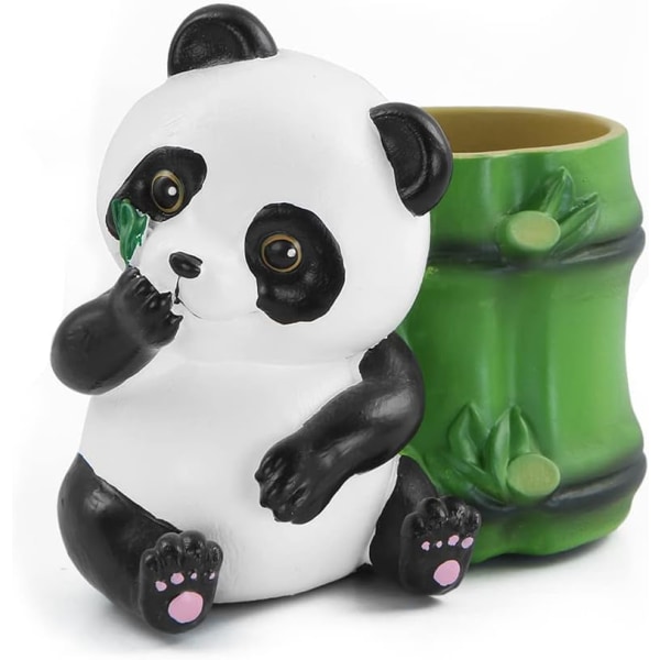 Söt Resin Panda Pennhållare Animal Pencil Cup Pencil Pot Organisera