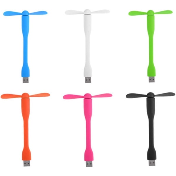 6 kpl Mini USB-tuuletin, hiljainen ja joustava, Mini-jäähdytystuuletin, hiljainen