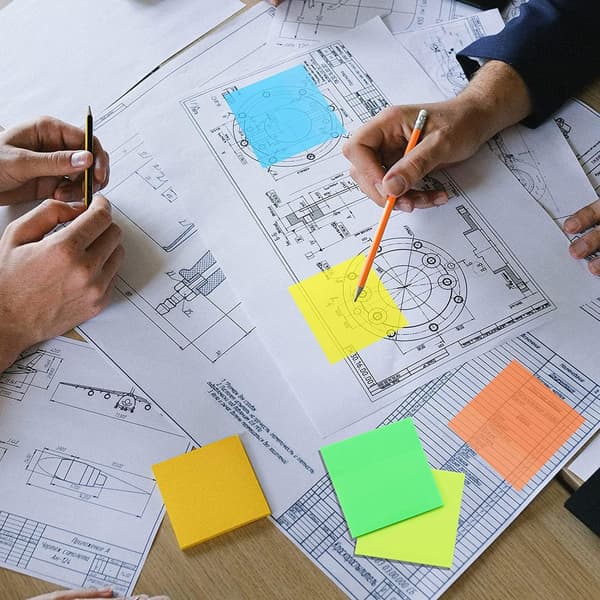 Transparente Sticky Notes 400 Ark 7 Farver Pakke med 8 Genanvendelige W