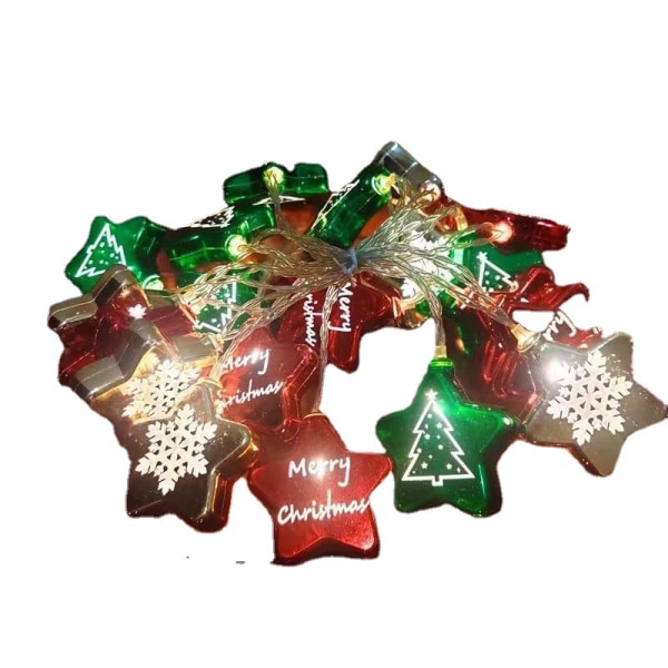 Julelys LED pyntlys fargerike juletrepenn