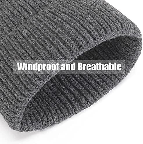 Harmaa Good Threads Beanie Hat - Lämmin Neulehattu, Paksu Neule, Kallohattu