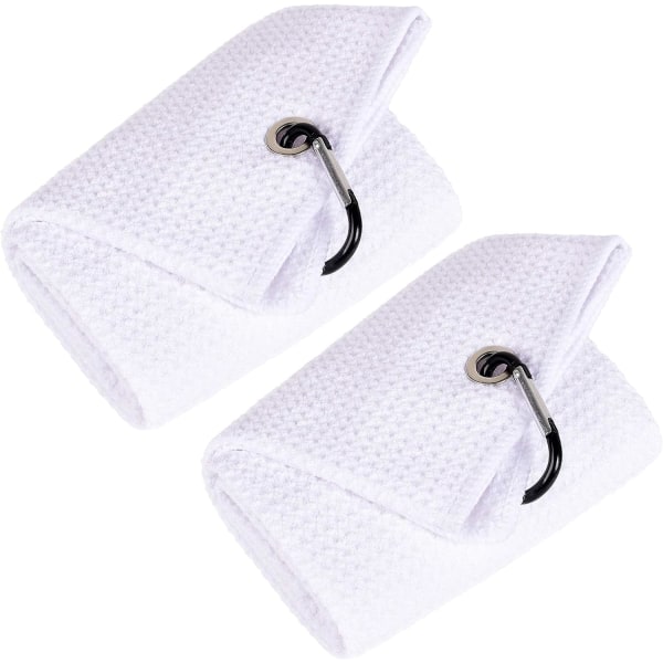 Tri-Fold Golf Håndklæde - Premium Mikrofiberstof - Præget Mønster